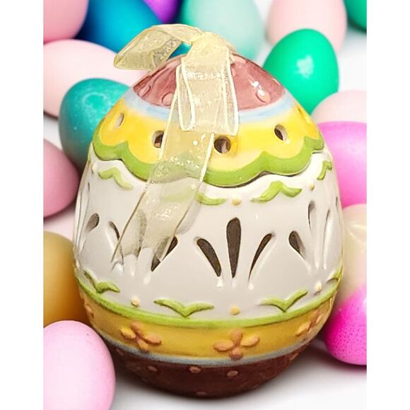 Fitz and Floyd Basket and Bows Collection Tea Light NIB Easter Spring - Picture 4 of 7